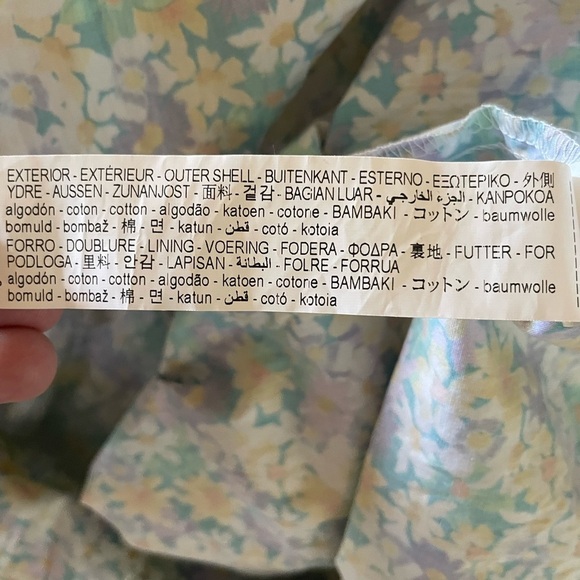 ZARA Poplin Print Floral Dress Multicolored - Picture 7 of 9